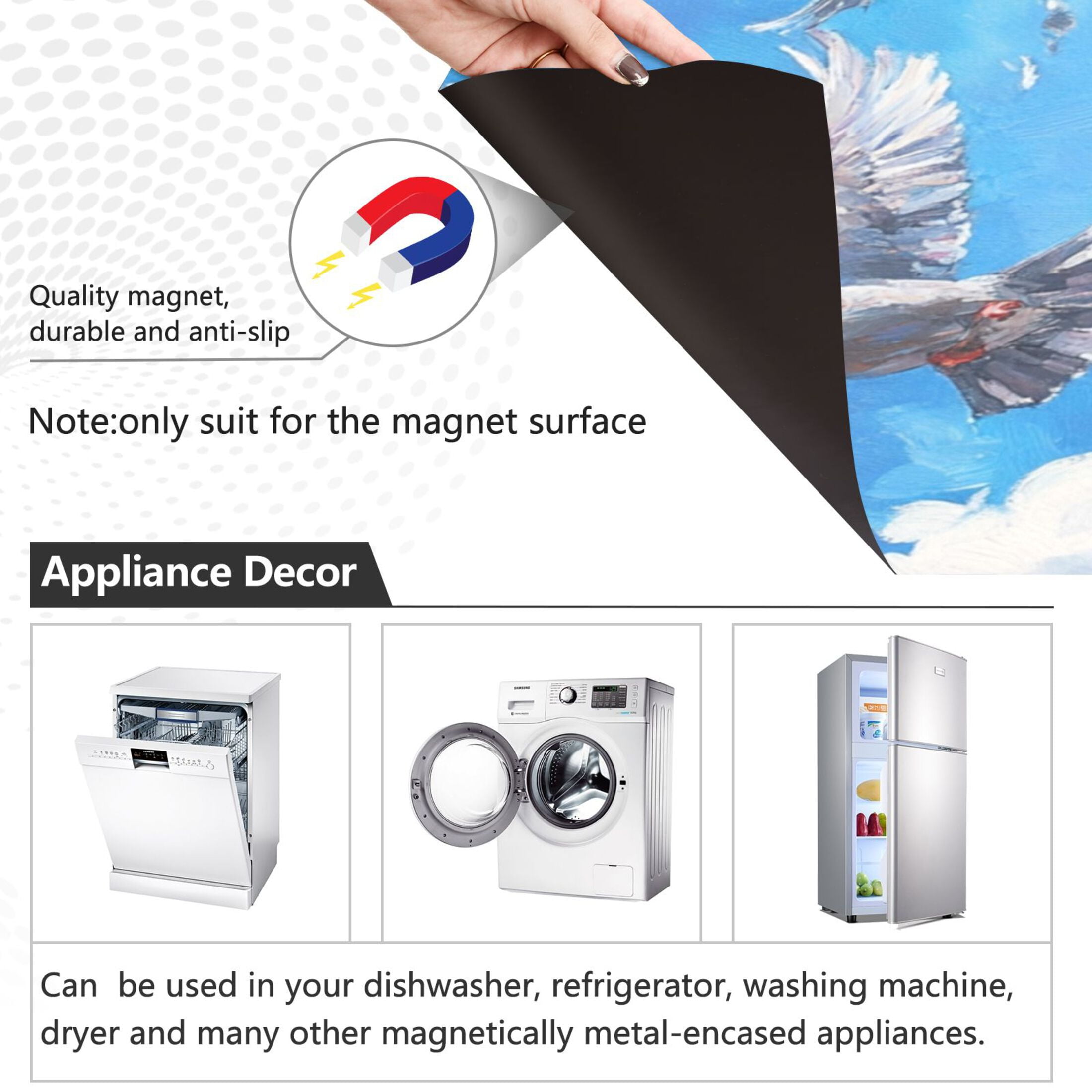 Dishwasher Magnetic Sticker 23x26 Inch Refrigerator Magnetic Sticker Washing Machine Magnetic Sticker Kitchen Panel Magnetic Sticker Home Decor Super Cool Pigeon