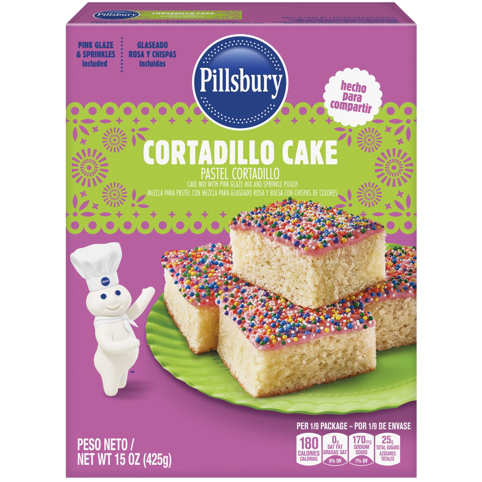 Pillsbury Cortadillo Cake Mix, 15 oz Box