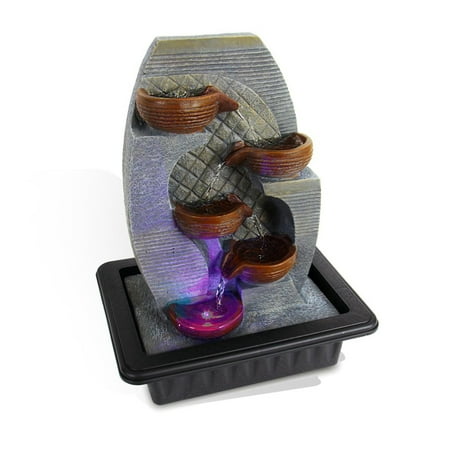 Cross Desk Fountain - Serene Life Water Fountain - Relaxing Tabletop Water Feature Decoration