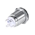 thumbnail image 2 of Sonew LED Push Button Switch,12mm Circle LED Waterproof Metal Momentary Push Button Switch High Flush 4 Pin 1NO, LED Momentary Button Switch, 2 of 3