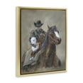 thumbnail image 3 of Stupell Ranch Cowboy Western Horse Animals & Insects Painting Gold Floater Framed Art Print Wall Art, 3 of 9