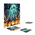 thumbnail image 2 of Halloween Bathroom Decor 4 Piece Set, 71 X 71 Inch Waterproof Shower Curtain, Non Slip Absorbent Bath Mats, Cute Halloween Pumpkin Skeleton Print for Home Halloween Party Decor, 2 of 7