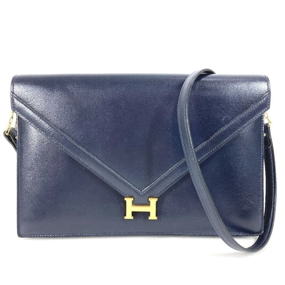 Pre-Owned HERMES Hermès H hardware logo vintage flap Liddy bag 2-way clutch shoulder... (Good)