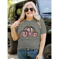 thumbnail image 6 of XCHQRTI Pumpkin Plus Size Women Tshirt Its Fall Yall Thanksgiving Short Sleeve Graphic Tees, 6 of 8