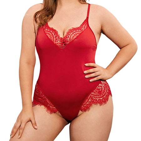 

amlbb Plus Size Lingerie For Women Large Sexy Underwear Bundled With Sexy Lace Transparent One-piece Clothes Hot Perspective Sexy Pajamas Sexy Lingerie on Clearance