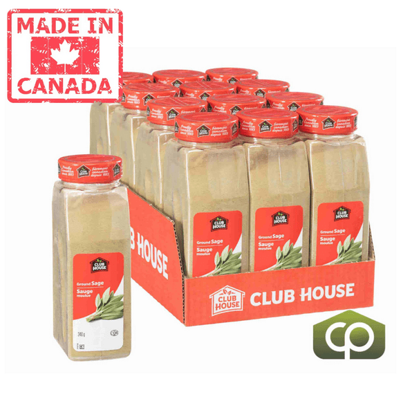 Clubhouse Spice Sauge Moulue - 340 g (0,75 Lb) (12/caisse)