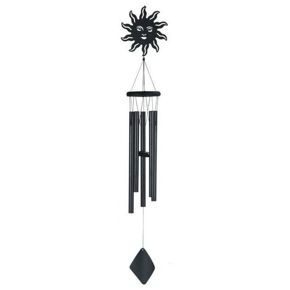 41 Inch Black Coated Sun Metal Tube Wind Chime
