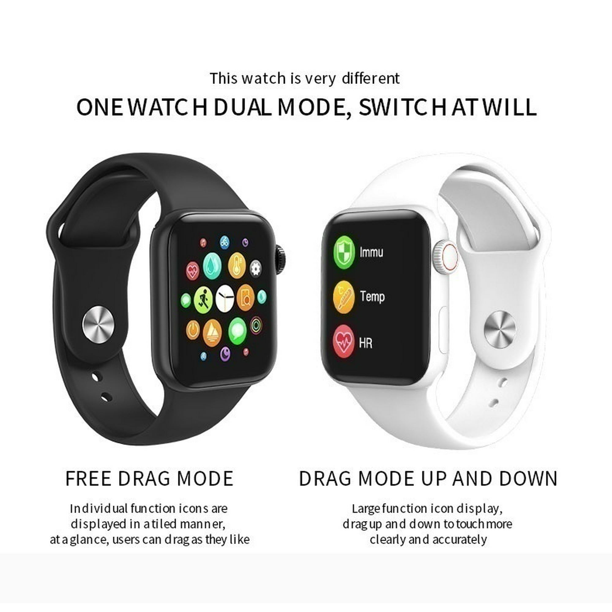 New Smart Call Watch 1.54 Full Touch Bluetooth Call Smart Watch T5 Bluetooth Call Blood Pressure Waterproof Smart Watch for IOS Android Walmart