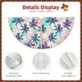 thumbnail image 4 of Daiia Palm Leaves Drawing Merry Christmas Tree Skirt , Xmas Large Lace-up Tree Skirt, Santa Snowflakes Rustic Home Decorations New Year Party Farmhouse Decor-36", 4 of 7