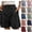 Black, variant on POIUYTR Women Summer Business Shorts Causal Flat Button Zipper Straight Leg Short Pants Office Loose Dress Shorts