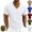 White, variant on Mfakffe Mens V-Neck Short Sleeve T-Shirt Breathable Loose Fit Casual Athletic Tee Lightweight Basic Summer Tops for Daily Wear