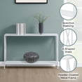 thumbnail image 5 of Convenience Concepts Table Console Tucson en Fini Bois Blanc et Cadre en Métal, 5 of 5