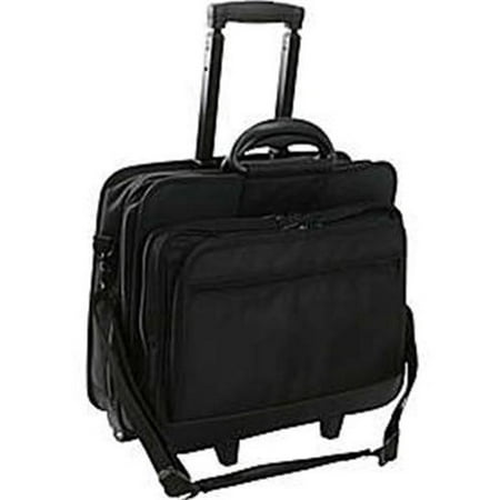 8026-03 Rolling 17 Inch Laptop Briefcase - Black (Best Rolling Laptop Briefcase)