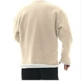 thumbnail image 3 of QIPOPIQ Men's Soft Fleece Sweatshirt, Cotton-blend Pullover, Crewneck Sweatshirt for Men Clearance, 3 of 4