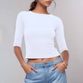 thumbnail image 2 of Long Sleeve Tops For Women,Elegant Classy Tops Old Money Outfits Women,Date Night Tops,Fall Womens Clothes,Yoga Tops,Fitted Tight Thin Long Sleeve Shirts,Work Blouse,Going Out Tops For Women, 2 of 4