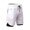 thumbnail image 3 of Mens 2 in 1 Running Shorts Quick Dry Athletic Shorts with Liner, Workout Shorts with Zip Pockets and Towel Loop, 3 of 9