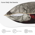 thumbnail image 3 of KLL Dark Red Hooded Girl Decorative Throw Pillow Covers Velvet Soft for Couch Sofa Bedroom Living Room Outdoor (No pillow core)- 18"x18", 3 of 5