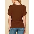 thumbnail image 5 of Made by Johnny Women's Dolman Drape Top with Side Shirring XS RUST, 5 of 6