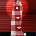 thumbnail image 6 of Beforeyayn Valentine Flannel Throw Blanket, Red Heart Patterned Soft Fleece Blanket, Cozy Warm Wrap for Couch, Sofa, Bed Lounging, and Comfortable Relaxation, 6 of 7