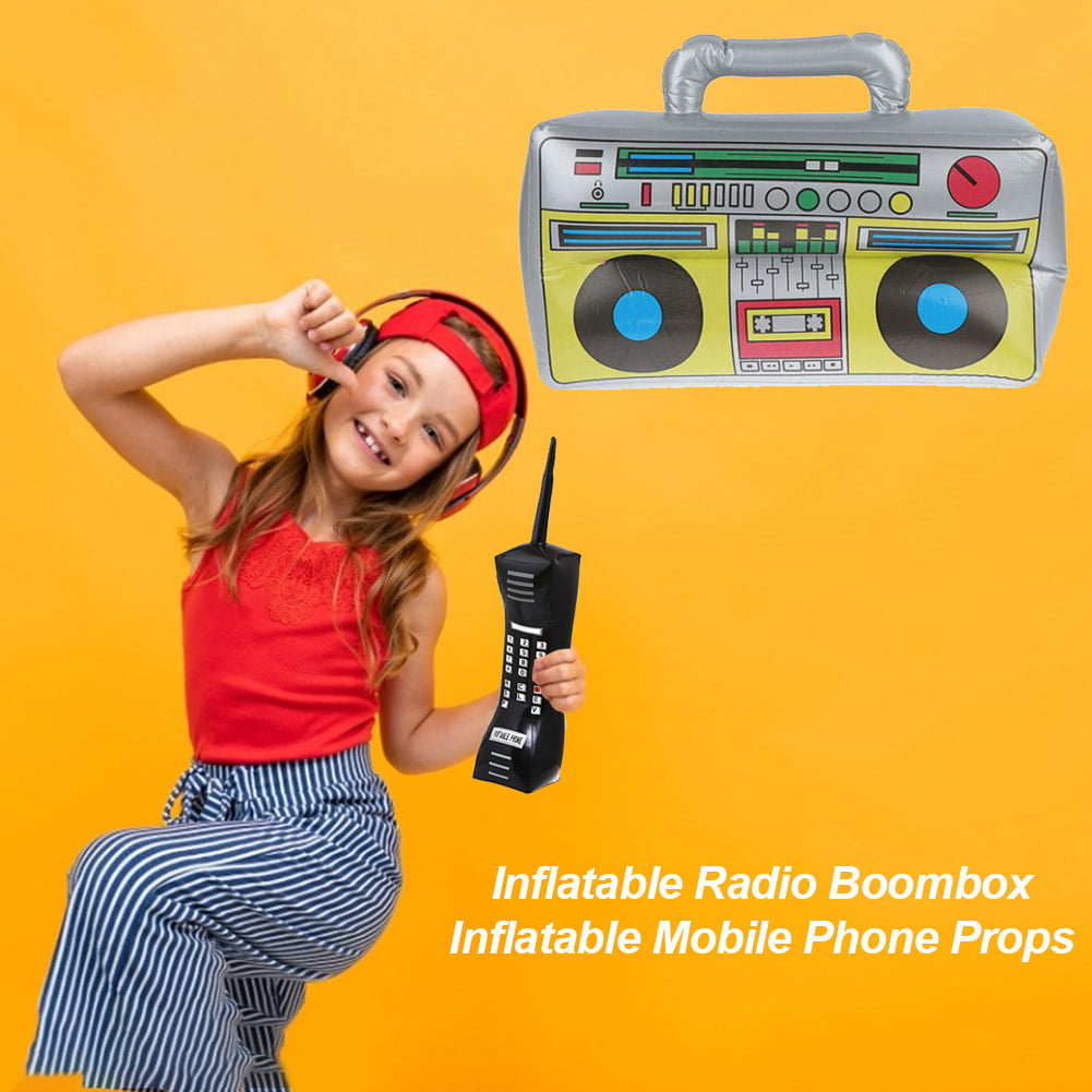 Hip Hop Music Player Party Toy Details about   80's BOOM BOX RADIO Inflatable Blow Up Speaker 