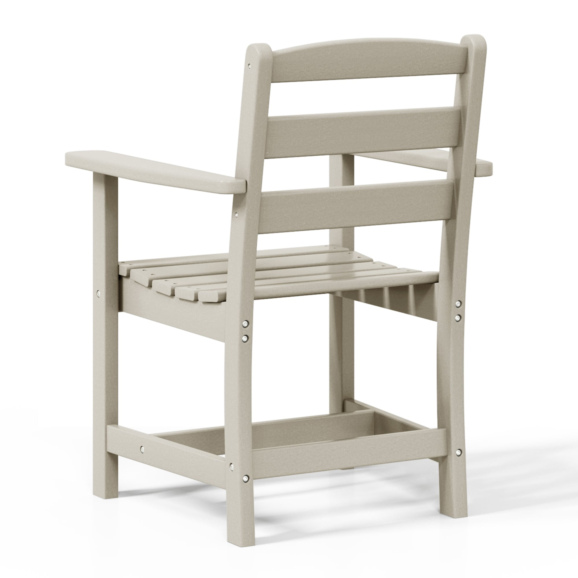 WestinTrends Ashore Outdoor HDPE Patio Classic Dining Arm Chair, Sand