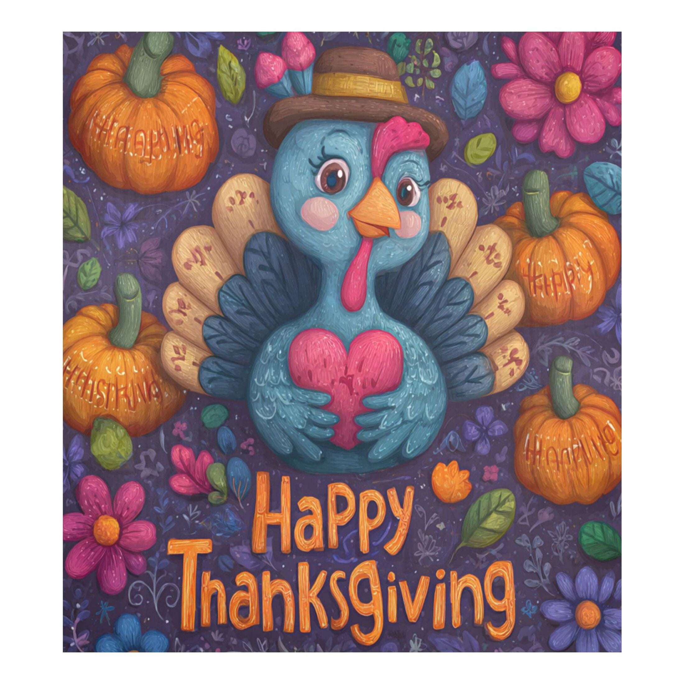 Dishwasher Magnetic Refrigerator Magnet Cover Sticker Home Decorative 23"x26" Thanksgiving Turkey Design