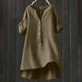 thumbnail image 4 of Breathable Linen Tops for Women Beach Vacation Flowy Summer Outfit, 4 of 4