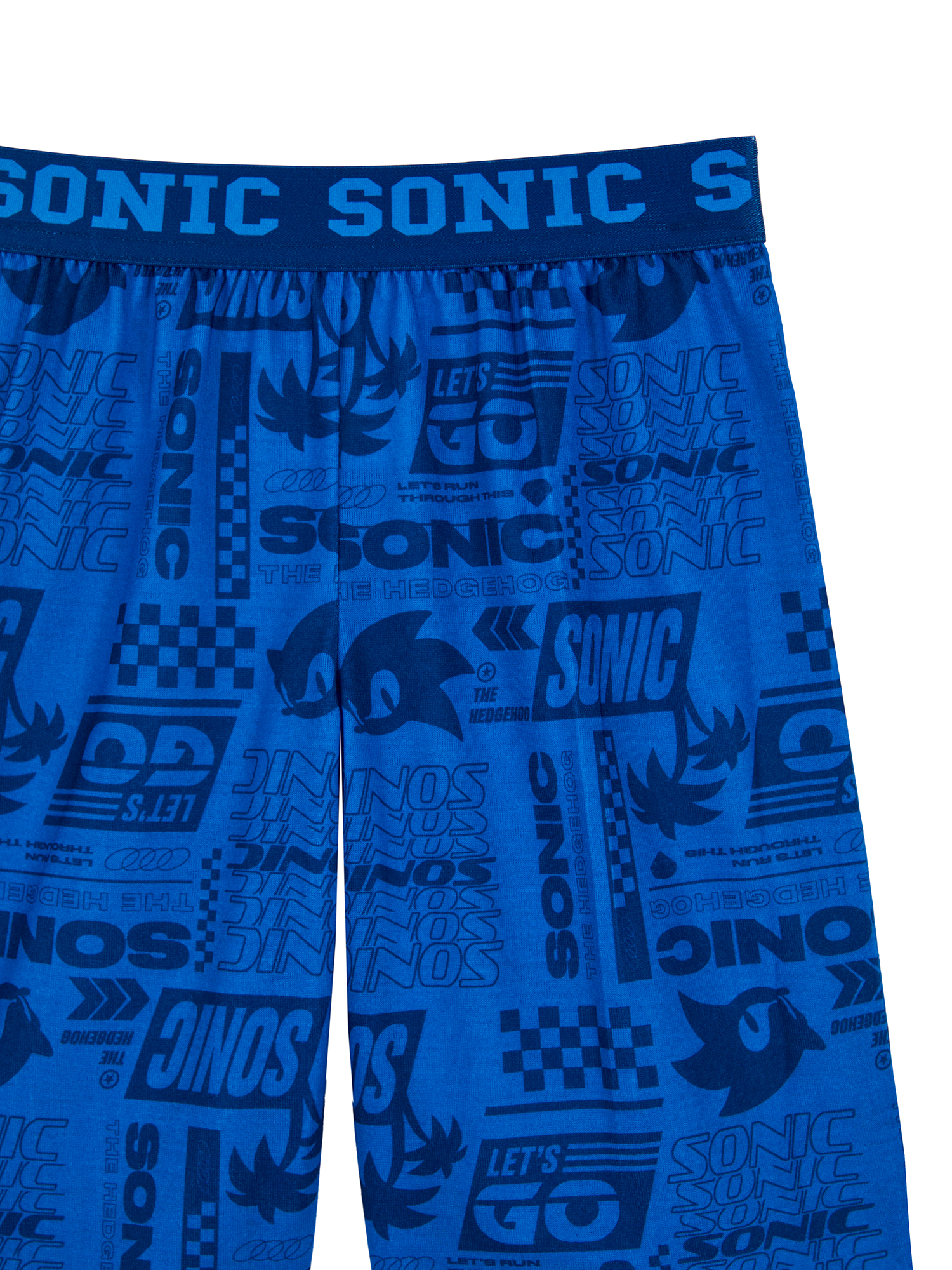 Sonic Boys Short Sleeve Sleep Top and Shorts Pajama Set, 2-Piece, Sizes 4-12