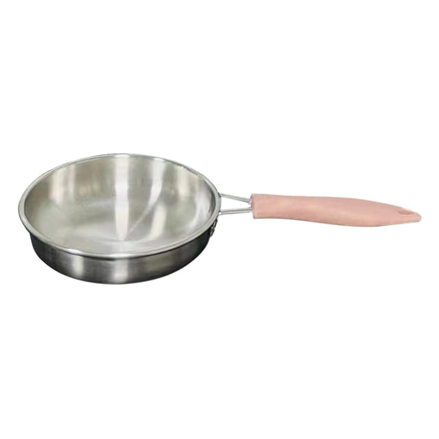 Sartén para sopa Sartén para huevos con tapa y asa Antiadherente Fácil de limpiar Mulifuncional Sartén resistente al calor Sartén para cocina Sartén rosa