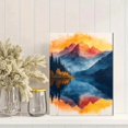 thumbnail image 2 of Qisvanset Framed Canvas Wall Art 12x16 Inch Bold Colorful Mountain Lake Modern Scenic Art, 2 of 5