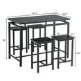 thumbnail image 5 of Tcbosik 5 Piece Dining Table Set, Dining Set For 4, Wooden Table And 4 Stools, Black, 5 of 9