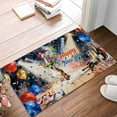 thumbnail image 2 of Happy New Year Toy Fox Terrier Chills on Year-End Party Doormat Dog Lover Indoor Outdoor Welcome Mat - 12023, 2 of 5