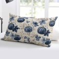 thumbnail image 5 of Blue Pumpkins Fall Throw Pillow Covers, Vintage Botanical Thanksgiving Soft Breathable Pillow Cases with Invisible Zipper for Sleeping, Body Pillowcases for Couch Bed Sofa Chair 24x36 Inches, 5 of 6