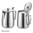 thumbnail image 4 of Stainless Steel milk frothing jug with Lid, 50.7 oz Espresso Steaming Pitcher, Large Barista Jug for Latte Art & Coffee, 4 of 9
