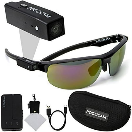 Pogocam Wearable Camera, PogoTec AGS Black Pacific Frames and Polaroid Micro Fiber Cloth With