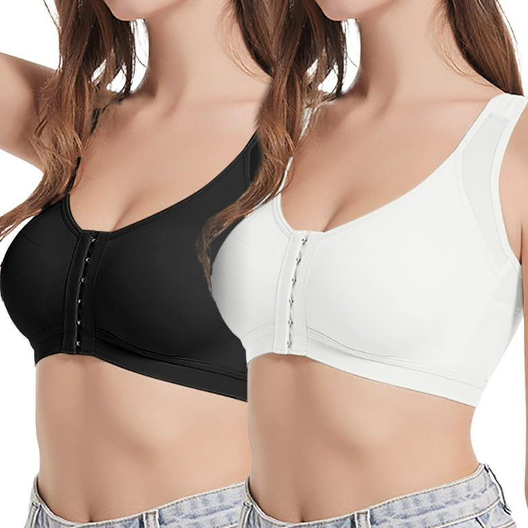 EHQJNJ Lace Bralette Plus Size Pack 2Pc Women's Comfortable and Front  Buckle Without Steel Ring Bra Strapless Bra for Big Bust Sports Bras for  Women