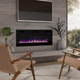 thumbnail image 2 of BOSSIN 50 inch Electric Fireplace, Recessed Wall Mounted Electric Fireplace inserts,Ultra Thin Adjustable Flame Colors & Speed Fireplace with Touch Screen and Remote Control, 2 of 8