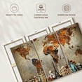 thumbnail image 6 of Elephant Stock Rusty World Map Wall Art - Horizontal Multi Panel Canvas - Living Room Wall Decor - Map Multi Panel - Orange And Beige Decor - 45" x 28", 6 of 8