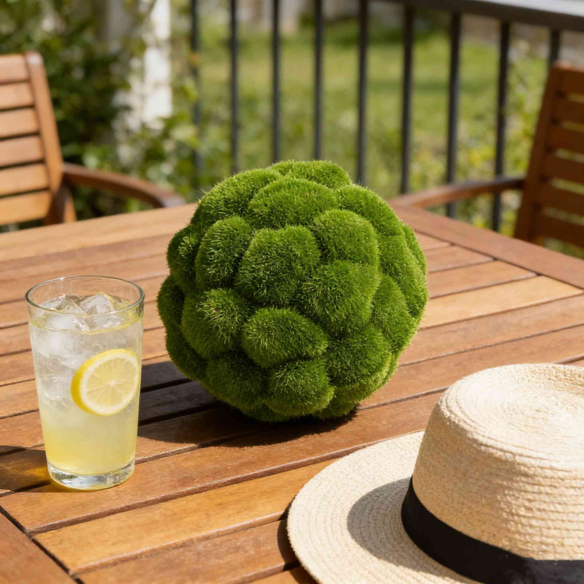 4Pcs Artificial Green Moss Balls, 4" and 4.7" Decorative Spheres for Garden Patio Lawn Wedding Home D Cor Weather-Resistant Simulated Grass Ornaments