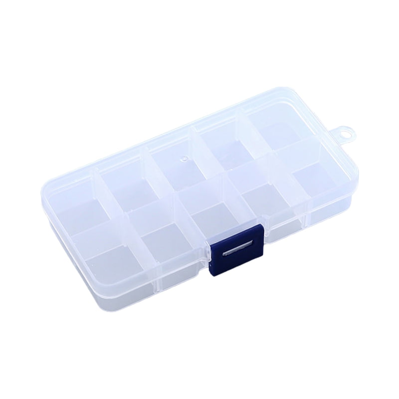 1pcs 6 Grid Compartment Rectangular Transparent Plastic Screw Storage Box Useful 