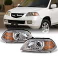 thumbnail image 6 of AKKON - For Acura MDX Direct Replacement Chrome Bezel Headlights Driver/Passenger Head Lamps Pair New, 6 of 6