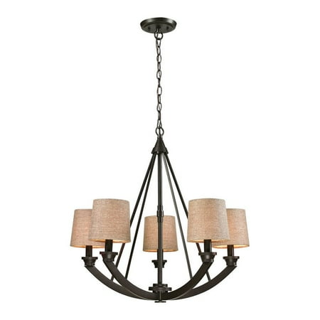 Elk Lighting Morrison 5 Light Chandelier in Oil Rubbed Bronze