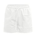 thumbnail image 5 of BLVB Women's Casual Shorts Drawstring Elastic Waist Shorts Summer Beach Shorts Lounge Athletic Short Pants with Pockets, 5 of 7