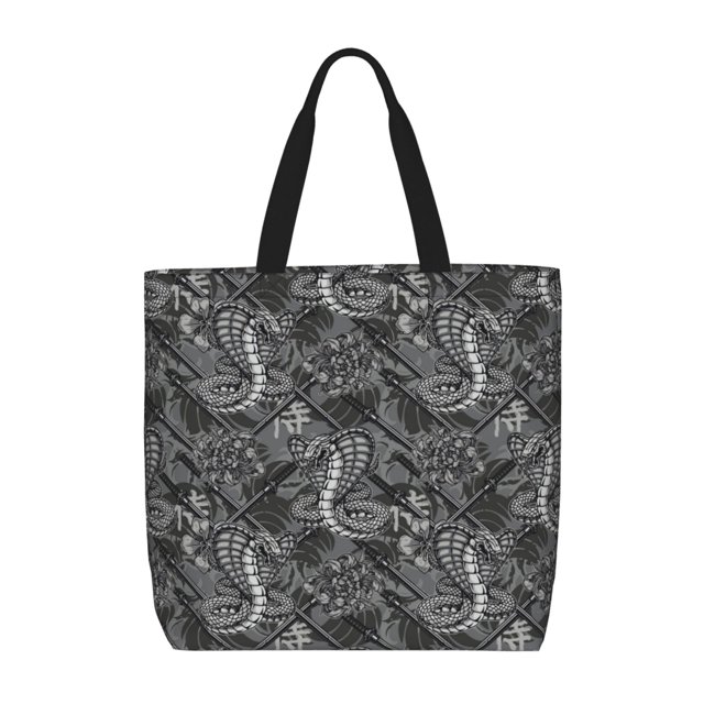 Balery Snake Bolsa de Mano para Mujeres con Cremallera, Bolsa de Gimnasio con Compartimentos, Bolsa para Laptop, Bolsa para Trabajo