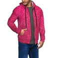 thumbnail image 2 of Vsdgher Rose Red Glitter Mens Hoodies Zip Hoodie, Hoodies for Men, Zip-up Hooded Sweatshirt-Large, 2 of 5