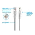 thumbnail image 3 of Monoprice Cat6 Ethernet Patch Cable - 0.5 feet - Gray | Snagless RJ45 Stranded 550MHz UTP CMR Riser Rated Pure Bare Copper Wire 28AWG - SlimRun Series, 3 of 6
