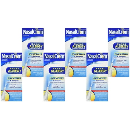 NasalCrom Nasal Spray Allergy Symptom Controller | 200 Sprays | .88 FL OZ (6 Pack)