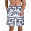 thumbnail image 2 of Uemuo Sea Underwater Turtles Pattern Men's Swim Trunks Hawaiian Beach Bathing Suit Swimsuits Beach Quick-Dry Shorts with Pockets-X-Large, 2 of 9