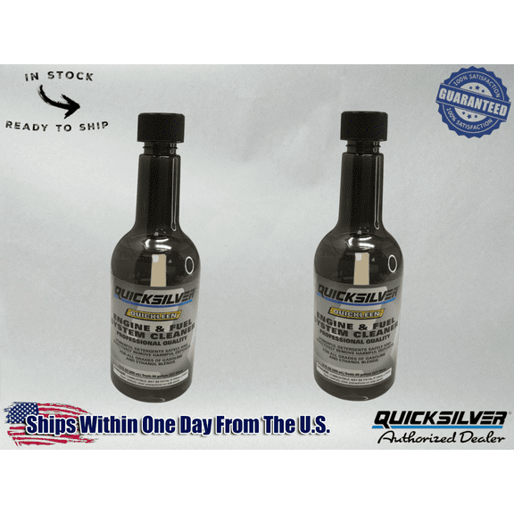 Mercury OEM Quickleen Engine Fuel System Cleaner 12 oz. 92-8M0047921 2 Pack