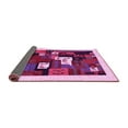 thumbnail image 2 of Ahgly Company Indoor Square Abstract Pink Contemporary Area Rugs, 4' Square, 2 of 4